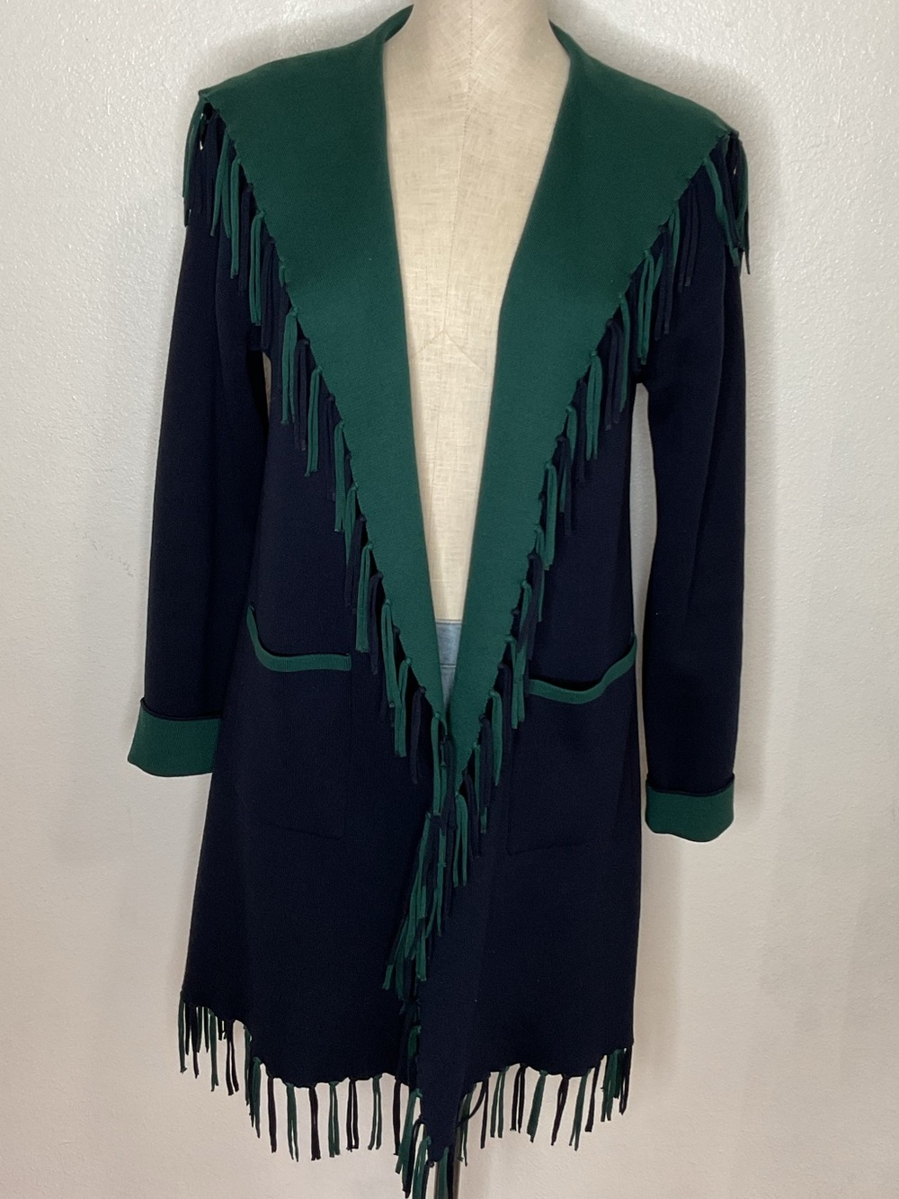 Fringe Shawl Longline Wrap Cardigan Sweater Jacket